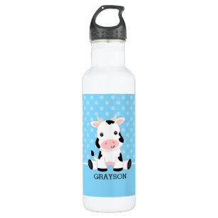 Kuh Blue Polka Dot Personalisiert Boy Edelstahlflasche