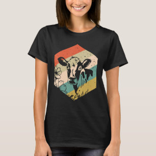 Kuh-Blume Re-Hintergrund Landwirtschafts-Kuh T-Shirt