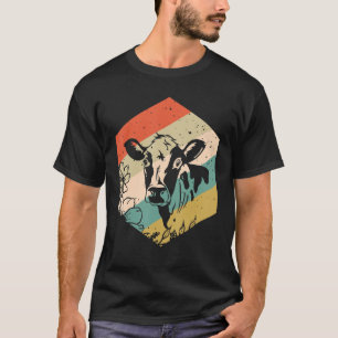 Kuh-Blume Re-Hintergrund Landwirtschafts-Kuh T-Shirt