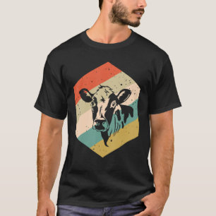 Kuh-Blume Re-Hintergrund Landwirtschafts-Kuh T-Shirt