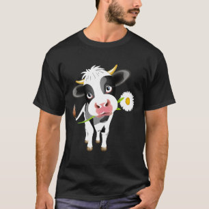 Kuh Blumen Bauernhof Mädchen Kalb Frauen Premium T-Shirt
