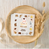 Kuh Boho Babydusche neutral Serviette