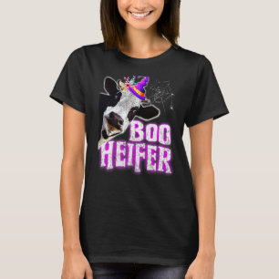 Kuh Boo Färse Halloween Landwirt T-Shirt