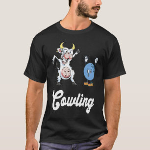 Kuh Bowler Bowling Pin Lustiger Bowling Strike Bow T-Shirt