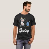 Kuh Bowler Bowling Pin Lustiger Bowling Strike Bow T-Shirt (Vorne ganz)