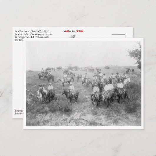 Kuh Boy Mount Postkarte (Vorne/Hinten)