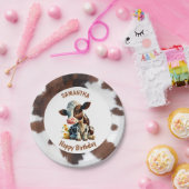 Kuh braun und weiß pappteller (Party)