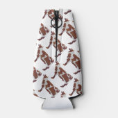 Kuh Braun und Weiße Silhouette Flaschenkühler (Rückseite)