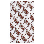 Kuh Braun und Weiße Silhouette Kleine Geschenktüte (Vorderseite)