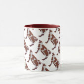 Kuh Braun und Weiße Silhouette Tasse (Zentrum)