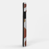 Kuh Braun-Weißes Monogramm Case-Mate iPhone Hülle (Hinten/Rechts)