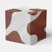 Kuh Braun-Weißes Monogramm Geschenkschachtel (Rückseite)