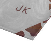 Kuh Braun-Weißes Monogramm Schneidebrett (Ecke)