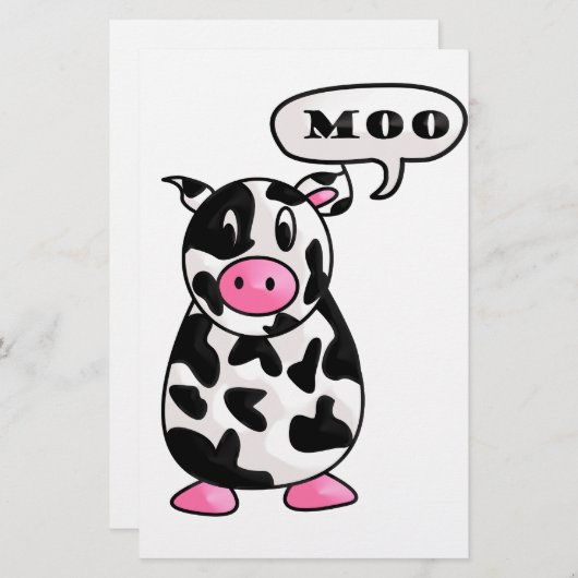 Kuh Briefpapier (Vorne/Hinten)