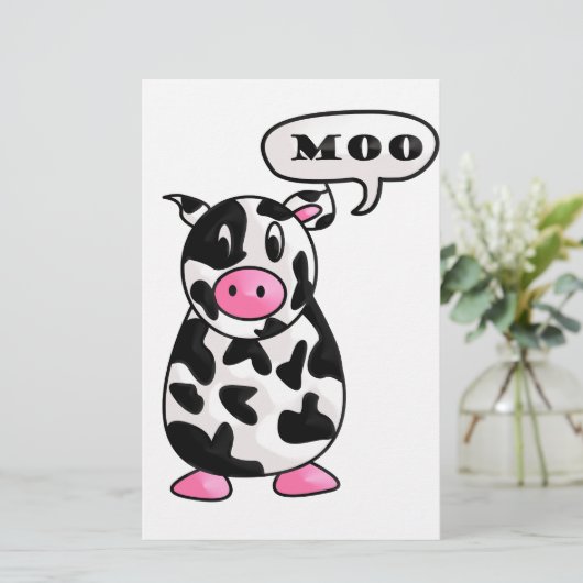 Kuh Briefpapier (Stehend Vorderseite)