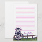 Kuh-Briefpapier Briefpapier (Vorne/Hinten)