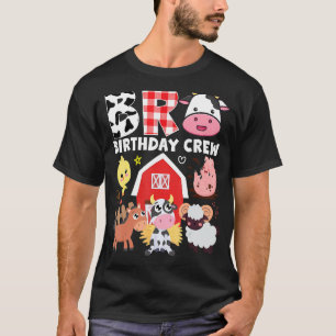 Kuh Bro Geburtstag Crew Farm Thema Tiere Kinder Bi T-Shirt