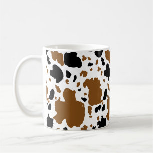 Kuh Brown & Black Print Kaffeetasse
