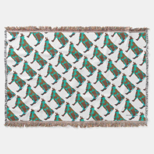Kuh Brown und Aquamarine Silhouette Decke