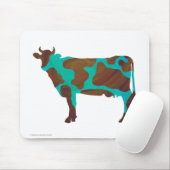 Kuh Brown und Aquamarine Silhouette Mousepad (Mit Mouse)