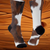 Kuh Brown White Socken
