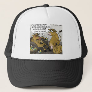 Kuh Bull Scheidung Funny Cartoon Geschenke & T-Shi Truckerkappe