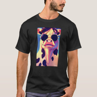 Kuh Bulle Sonnenbrille Tierwelt Kuhkopf Tiere T-Shirt