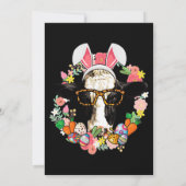 Kuh Bunny Oars Happy Oster Bauer Einladung (Rückseite)