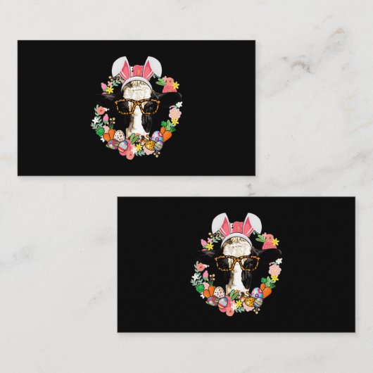 Kuh Bunny Oars Happy Oster Bauer Visitenkarte (Vorne/Hinten)