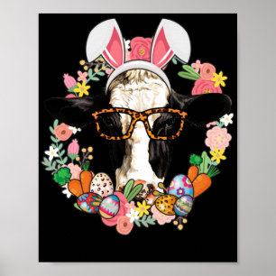 Kuh Bunny Oars Happy Oster Landwirtschaft Poster