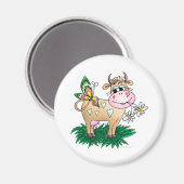 Kuh Butterfly Magnet (Vorderseite/Rückseite)