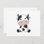 Kuh Calf Baby Kuh Patches Niedlich Postkarte (Vorne/Hinten)