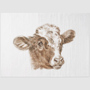 Kuh Calf Ephemera Decoupage Vintage Farm Seidenpapier