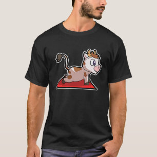 Kuh Calf Yoga Posen Sport Gymnastik Ohm Herzschlag T-Shirt