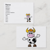 Kuh-Cartoon Visitenkarte (Vorne/Hinten)