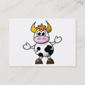 Kuh-Cartoon Visitenkarte (Rückseite)