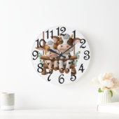 Kuh Couple Große Wanduhr (Zuhause)