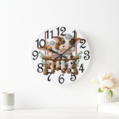 Kuh Couple Große Wanduhr (Zuhause)