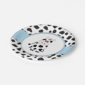 Kuh-Cowboy-Babyparty-Platte Pappteller (Schrägansicht)