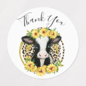 Kuh danke Ihnen Labels Etiketten (Design 1)