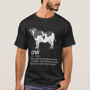 Kuh Definition Milch Milchvieh Landwirt T-Shirt