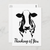 Kuh denken Sie Hallo Miss Sie Farm Bauer Postkarte (Vorne/Hinten)