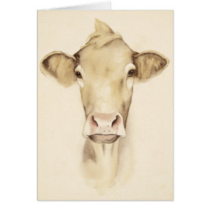 Kuh der Aquarell-Scheunen-Tier-