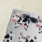 Kuh-Design Grau Strandtuch (Beispiel)