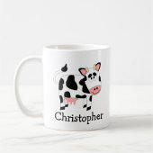Kuh-Design personalisiert Kaffeetasse (Links)