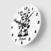 Kuh-Design Runde Wanduhr (Winkel)