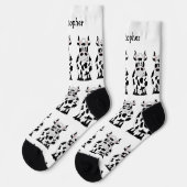 Kuh-Design-Socken Socken (Linkes Detail)