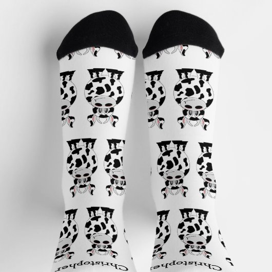 Kuh-Design-Socken Socken (Oben)