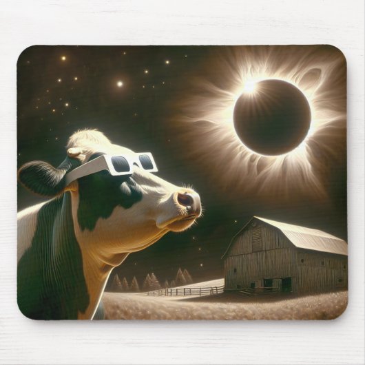 Kuh, die das gesamte Sonnenkollektiv beobachtet Mousepad (Vorne)