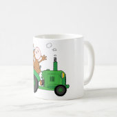 Kuh, die einen Traktor fährt Kaffeetasse (VorderseiteRechts)
